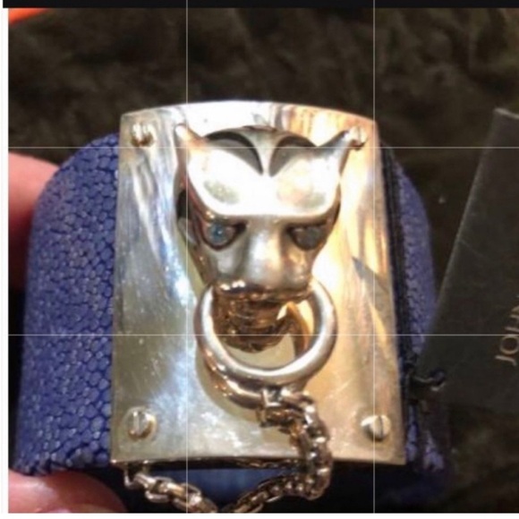 John Hardy Macan Sterling And Blue Stingray Bracelet spectacular piece NWT WOW - Picture 5 of 7